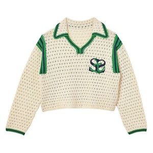 Sandro Crochet Sweater - Ecru